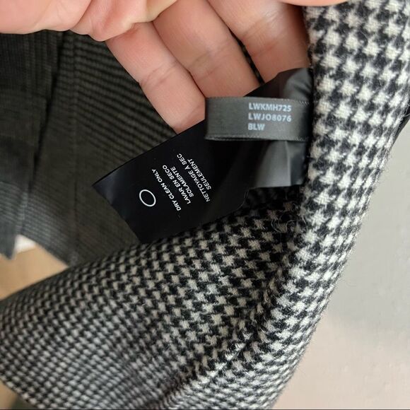 Karl Lagerfeld Houndstooth Plaid Wrap Trench Jacket - Picture 8 of 10